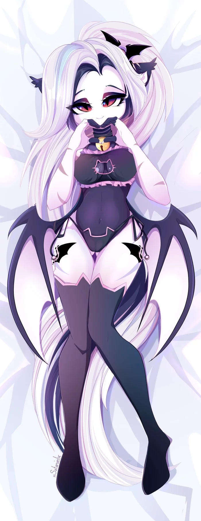 Mouse says hello - NSFW, My little pony, PonyArt, Original character, Batpony, MLP Socks, Anthro, Choker, Xsatanielx, Longpost