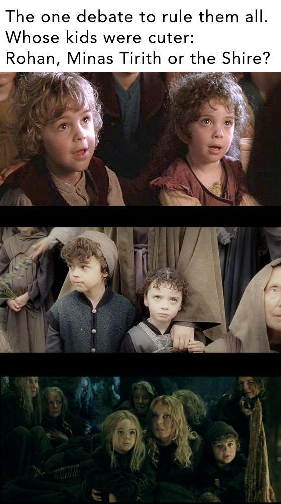 Whose children are cuter? - Lord of the Rings, Movies, Children, Roles, Picture with text