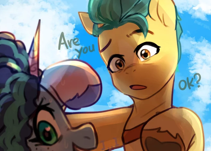 Are you ok? - My Little Pony, Hitch Trailblazer, Misty(g5), Marenlicious