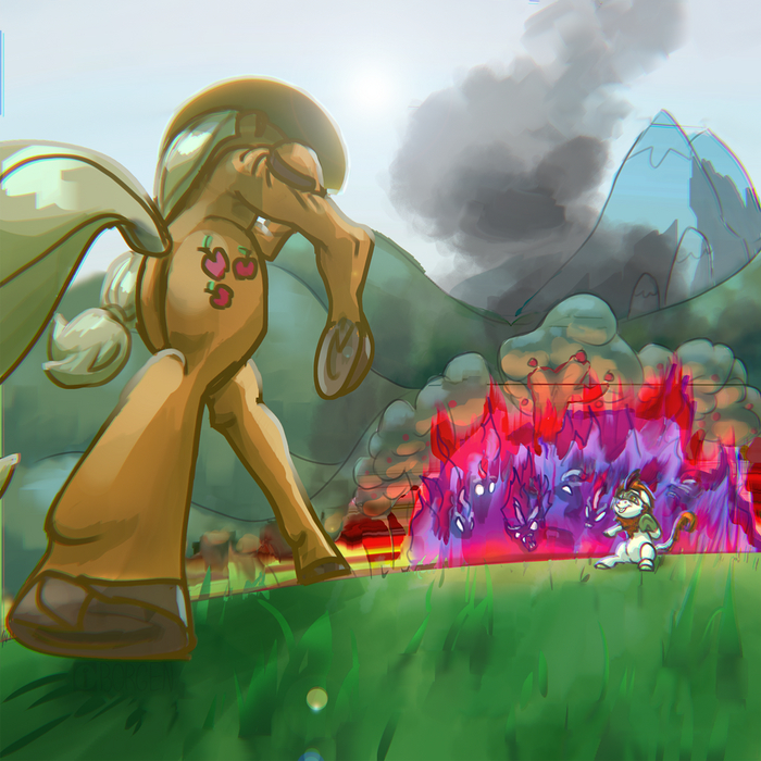  My Little Pony, Applejack, Autumn Blaze, JoJo Reference, Ciborgen