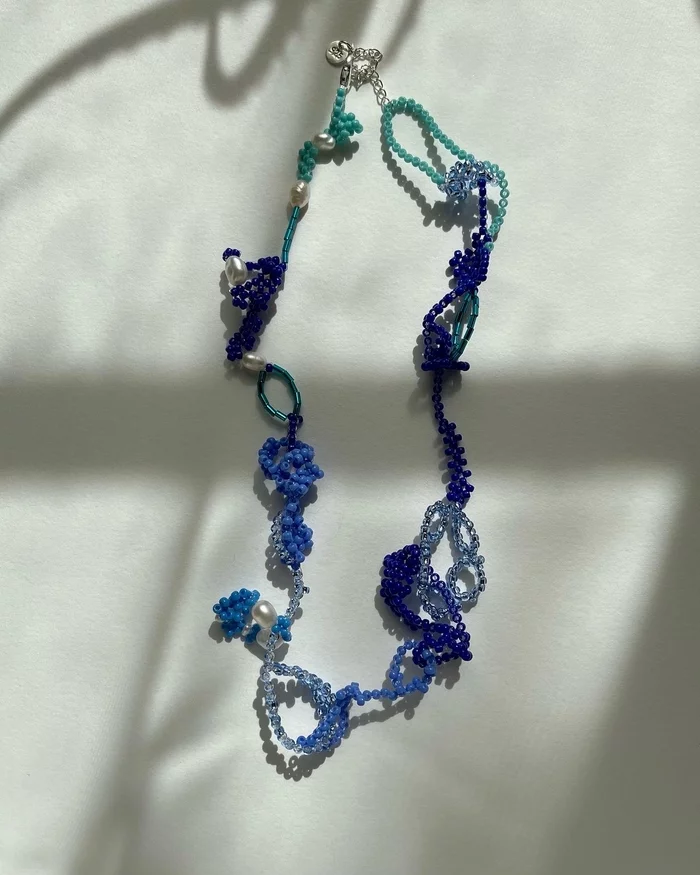 Intertwined No. 2 - Necklace, Necklace, Beads, Decoration, Handmade, Beads, Japanese beads, Summer, Creation, Bijouterie, Needlework, Longpost