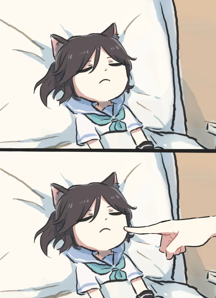 Asleep - Anime, Anime art, Animal ears, Comics, Neko, Lyytoaoitori