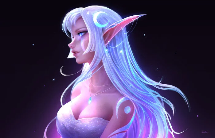 Warcraft art - Warcraft, World of warcraft, Blizzard, MMORPG, Elves