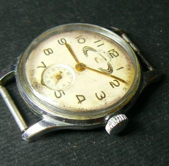 Soviet clock with a tricky window - My, Clock, Wrist Watch, Retro, the USSR, Soviet goods