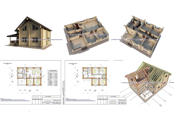 Project of a house 12 x 9 m from a log - My, Building, Home construction, Log, Project, Vacation home, Design, Log house, Longpost