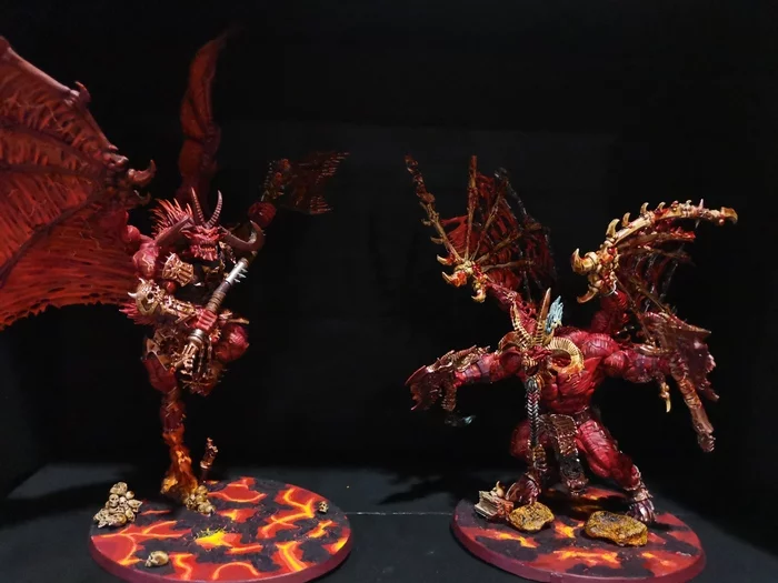 Night dressing. Code red - My, Warhammer, Painting miniatures, Khorne, Longpost