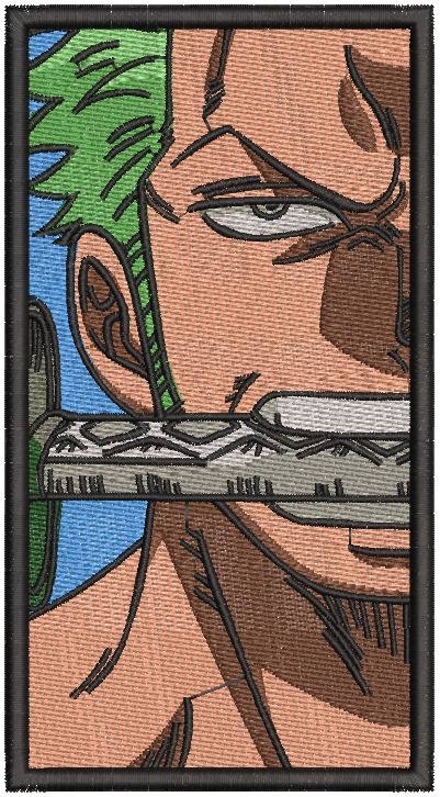 Embroider Roronoa Zoro on the screen from the anime - My, Anime, One piece, Roronoa zoro, Embroidery, Needlework