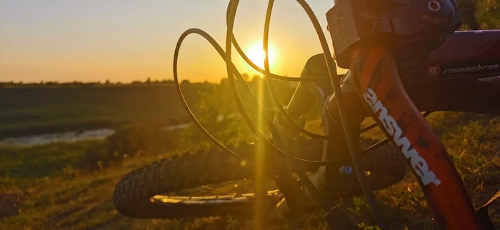 beauty of nature - My, A bike, Sunset, Mobile photography, Pskov, Huawei