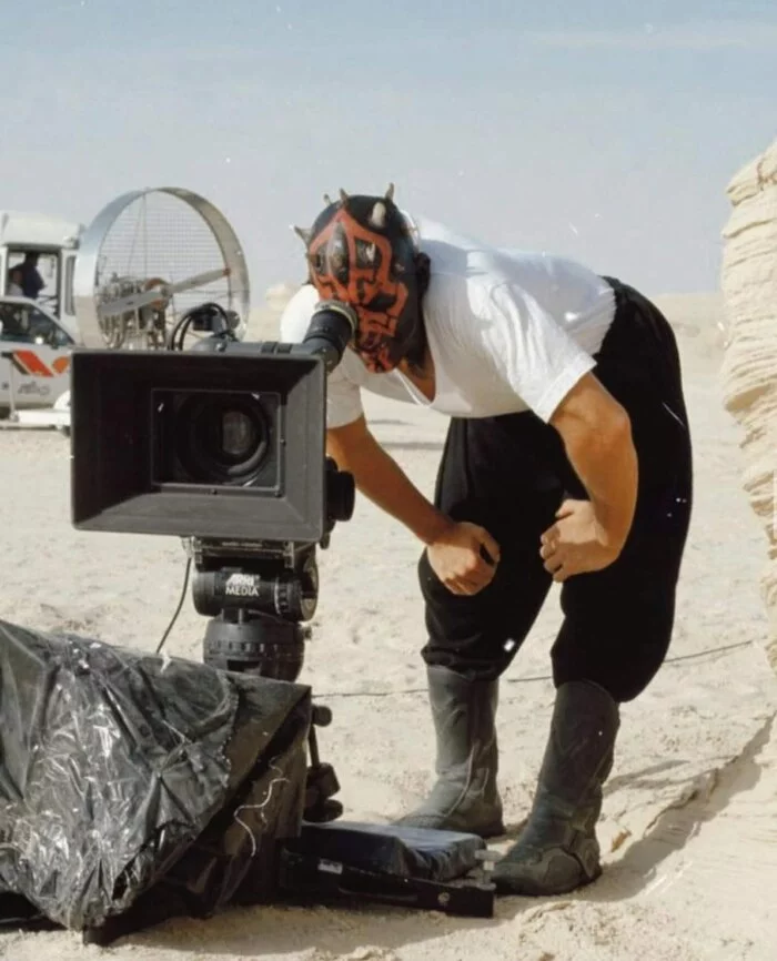 Ray Park on the set of The Phantom Menace - Crossposting, Pikabu publish bot, Ray Park, Photos from filming, Darth Maul, Star Wars
