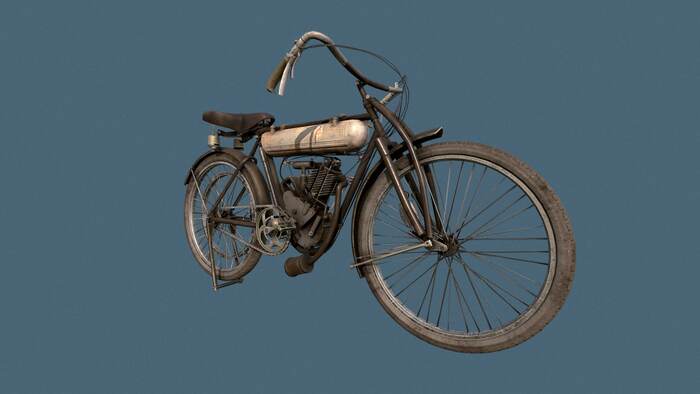 SIAMT 1910 CORSA 262CC 1 CYL OHV 2910 - My, 3D modeling, 3D, 3DS max, Autodesk Maya, Pbr, Substance painter, Marmoset Toolbag, Blender