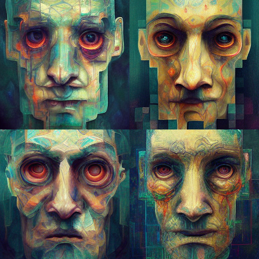The face of the neural network - My, Midjourney, Нейронные сети, Horror