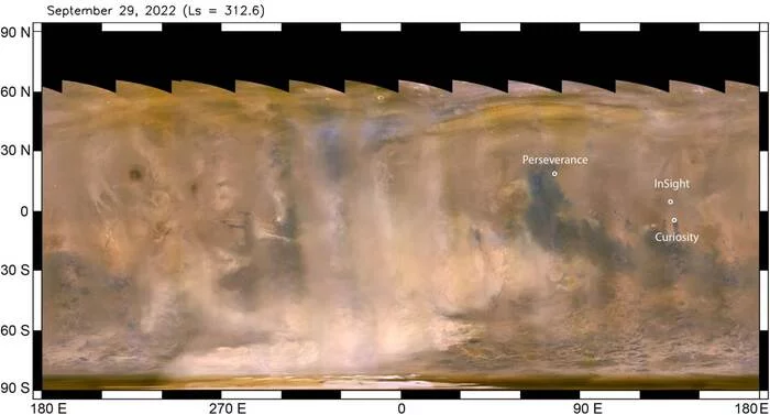 NASA's Mars lander is under threat from a continent-sized dust storm - Space, Planet, Universe, Astronomy, Milky Way, NASA, Insight, Mars