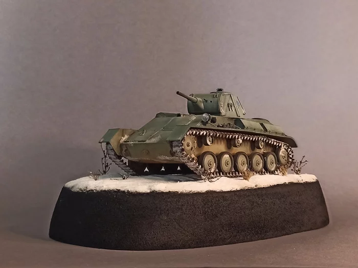 Light tank T-70. Tank column Gorky Dynamo - My, Scale model, Hobby, Collection, Tanks, t-70, Longpost
