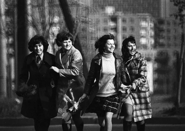 Girls of the BSSR, about 70s - the USSR, BSSR, Girls, Old photo, The photo, Black and white photo