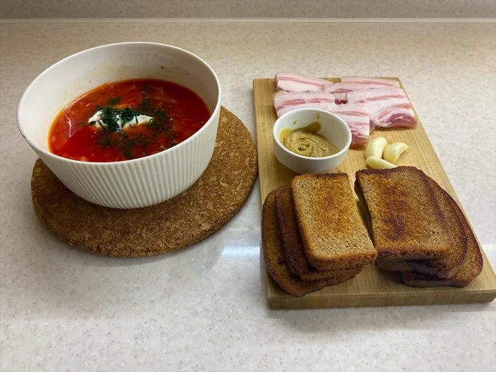 My first borscht - My, Preparation, Recipe, Cooking, Dinner, Dinner, Soup, First, Longpost