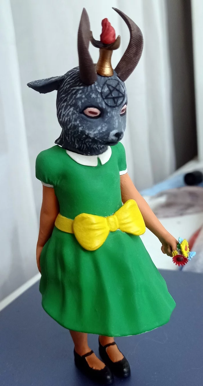 Козочка - Моё, Бафомет, 3D печать, 3D моделирование, Фигурки, Длиннопост