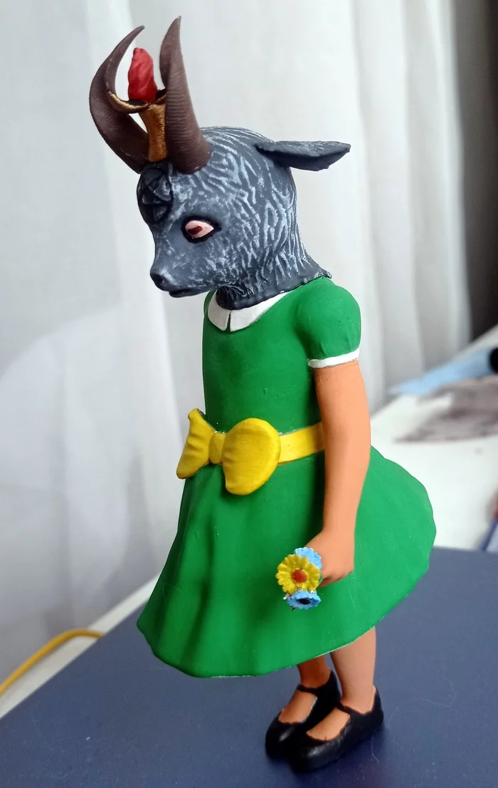 Козочка - Моё, Бафомет, 3D печать, 3D моделирование, Фигурки, Длиннопост