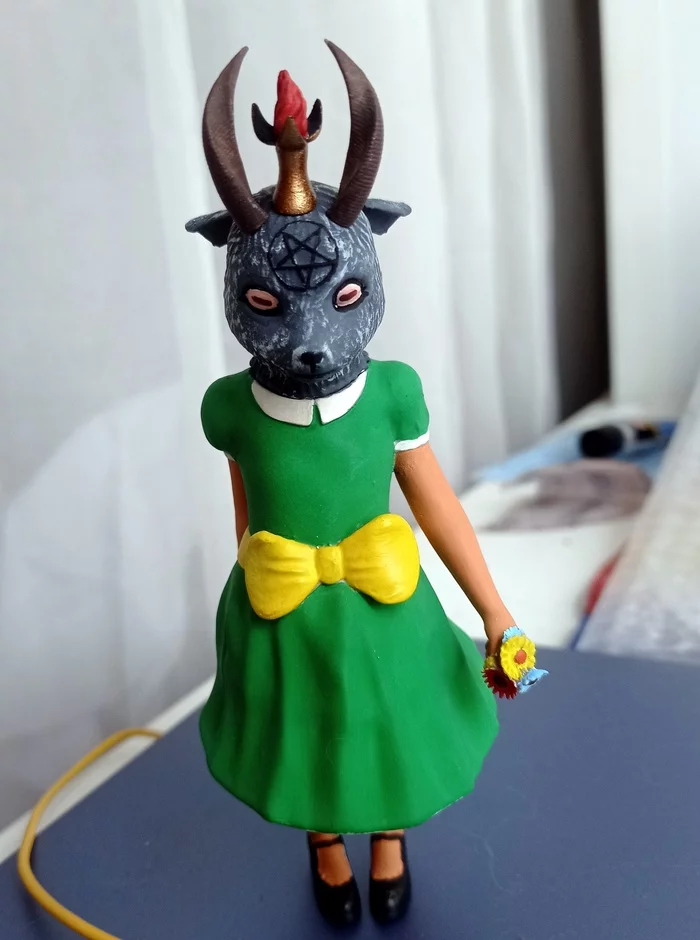 Козочка - Моё, Бафомет, 3D печать, 3D моделирование, Фигурки, Длиннопост
