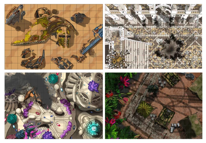 Maps for NRI. 150dpi grid. Universe Warhammer40k- 4pcs, free access - My, Our NRI, RPG, Cards, Board games, Dnd 5, Warhammer