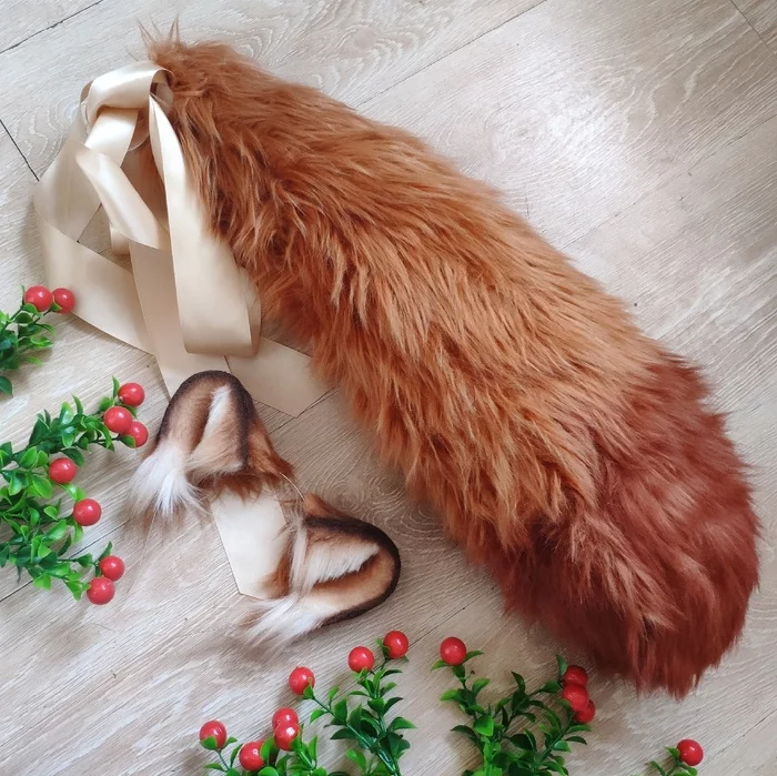 Tail and ears on the headband for Raphtalia - My, Accessories, Decoration, Sewing, Needlework, Cosplay, Cosplayers, Tate no Yuusha no Nariagari, Anime, Anime