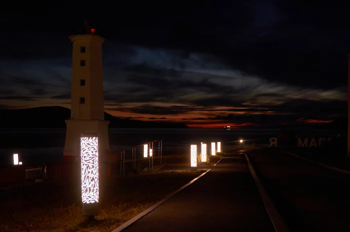 Sunsets of Magadan - My, The photo, Sea, Sunset, Lighthouse, Magadan