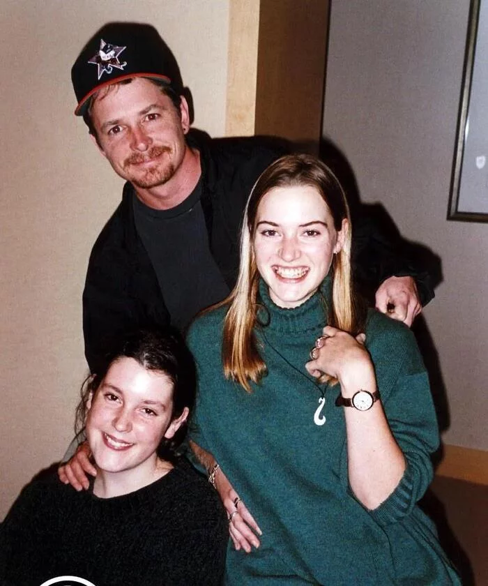 Michael J Fox, Kate Winslet and Melanie Lynskey, 1994 - The photo, Michael J. Fox, Kate Winslet, Story, Melanie Linski