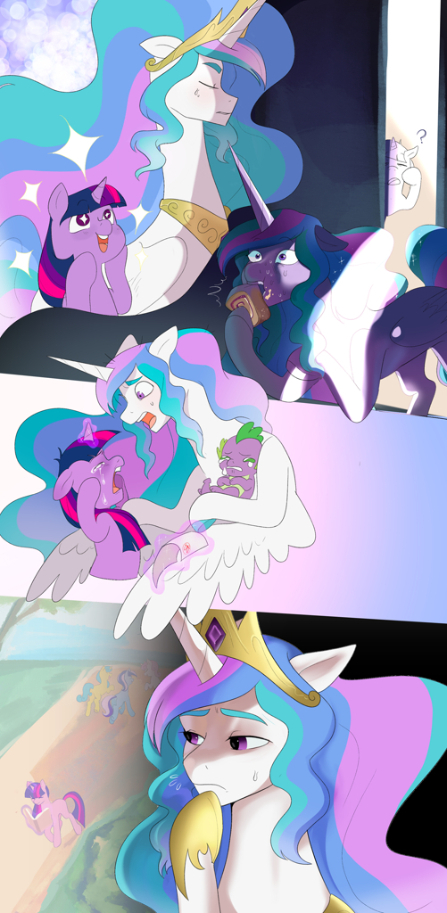  My Little Pony, Twilight Sparkle, Princess Celestia, Spike