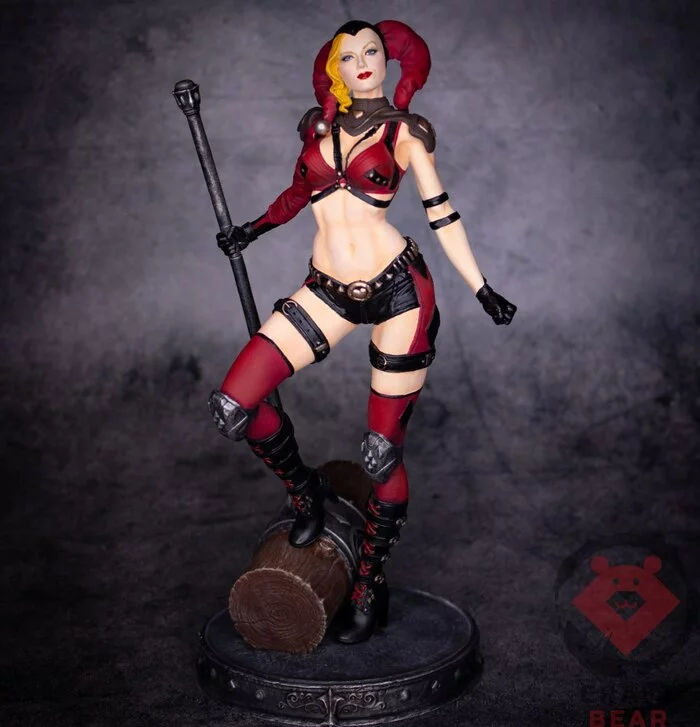 Harley Quinn - My, Crossposting, Pikabu publish bot, Voronezh, Seal, 3D printer, Figurines, Miniature, Crafts, Presents, With your own hands, Painting, Souvenirs, Harley quinn, Joker, Longpost, Painting miniatures, Collecting, Craft, Scale model