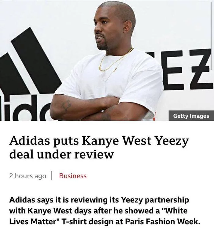 Continuation of the post There was a democratization - Screenshot, Tiktok, Kanye west, Censorship, Black lives matter, Democracy, Politics, Society, Racism, Adidas, Reply to post