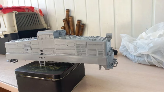 Paper model of the Soviet Shunting Industrial Electric Locomotive VL41 on a scale of 1:43. Part 4 - Longpost, Hobby, Papercraft, Electric locomotive, My