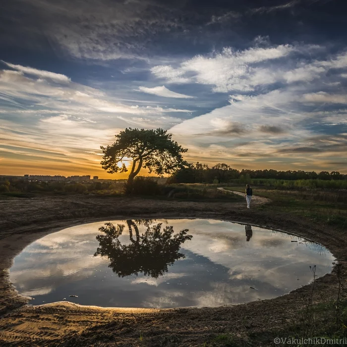 Autumn sunset. Moscow region - My, Weather, Nature, Landscape, Sunset, Clouds, Moscow, Autumn, 2022, The photo