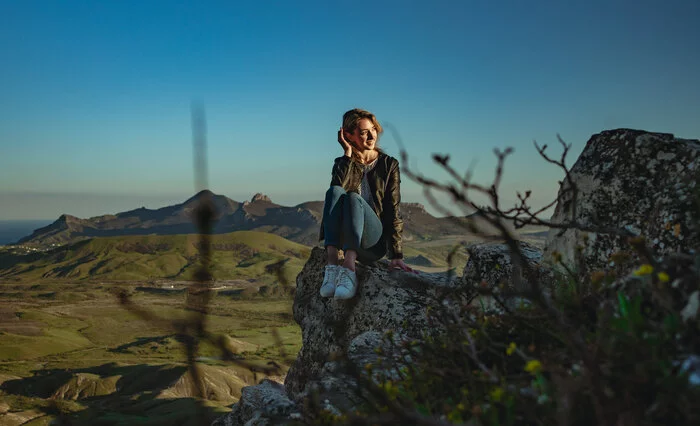 Starfall of Memories. Koktebel. Crimea - My, Landscape, Sunset, Nikon, Tamron, Girls, Crimea, The photo