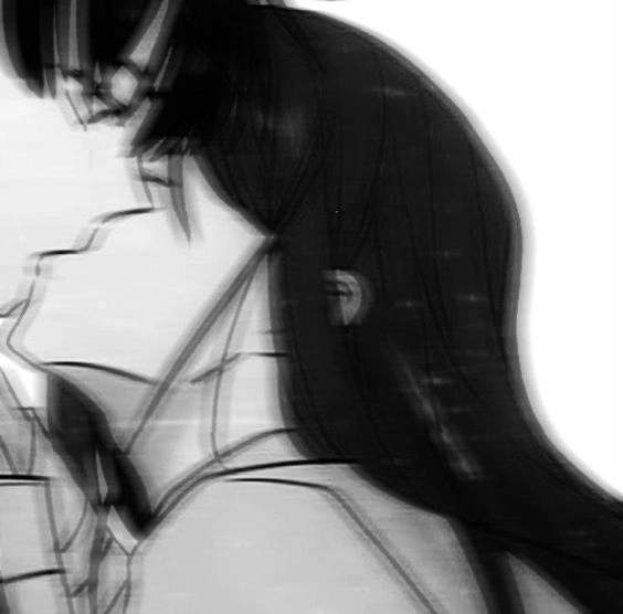 Pair Avas - My, Anime, Avatar, Anime art, Pair, Black and white, Kiss