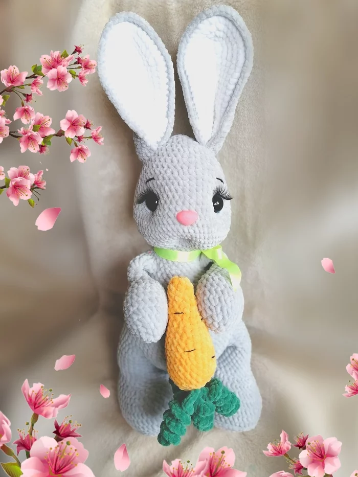 hare or rabbit) - My, Amigurumi, Plush Toys, Crochet, Toys, Longpost