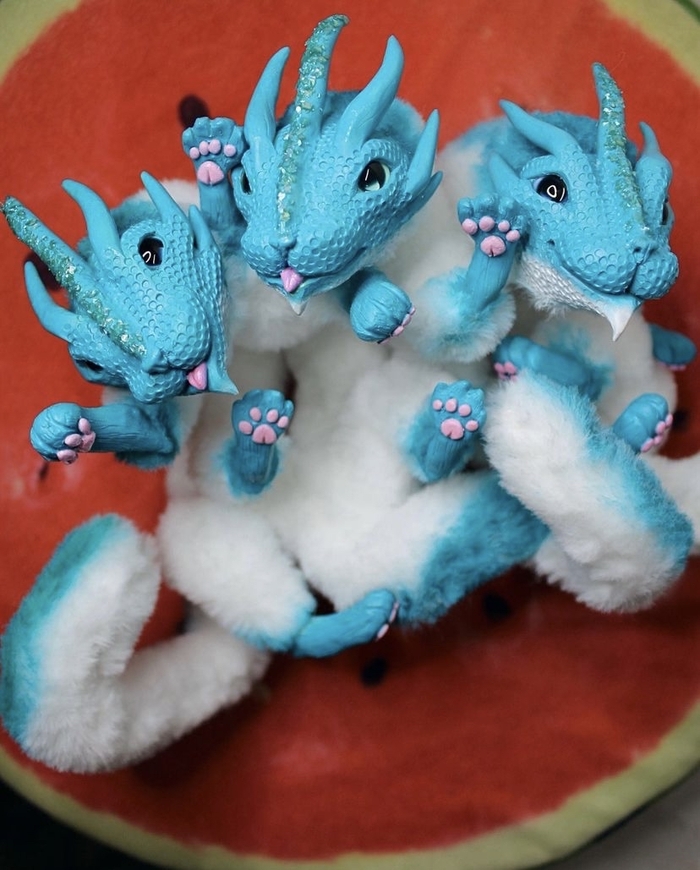 Хочу показать своих любимых дракончиков Анупау обожаю их создавать )