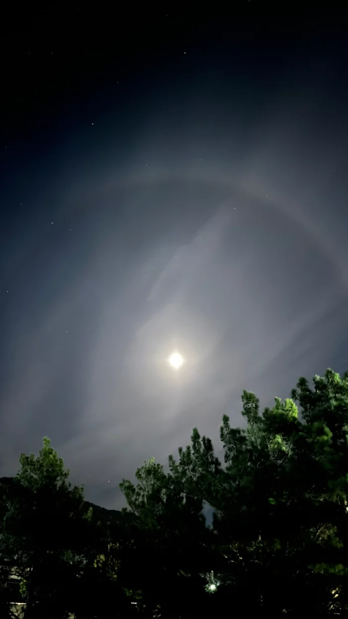 Halo - My, Halo, moon, Light, Ring, Night