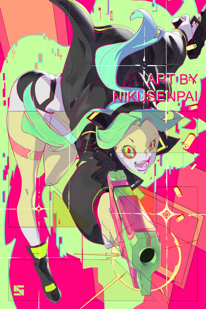 Lucy & Rebecca , ArtStation, , Cyberpunk: Edgerunners, Lucy (Edgerunners), Rebecca (Edgerunners), Anime Art, Nick Silva, 