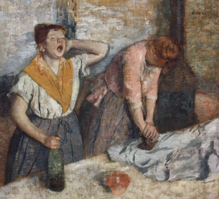 And hard labor - Art, Edgar Degas, Women, Work, Painting