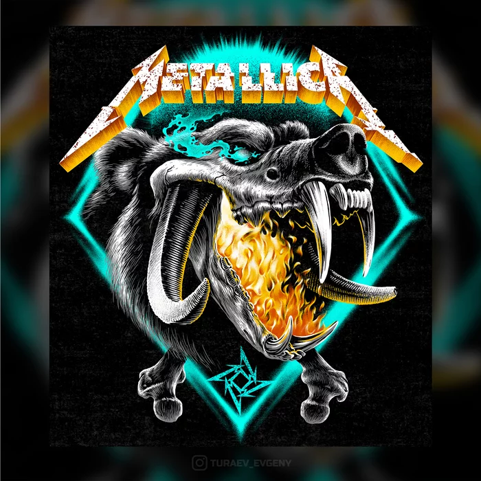 Metallica poster number two - My, T-shirt, Art, Artist, Art, Drawing, Metallica, The Bears, Scull, Illustrations, Poster, Poster, Digital, Photoshop, Digital drawing, Rock, Music, Creation, Images, Painting, Longpost