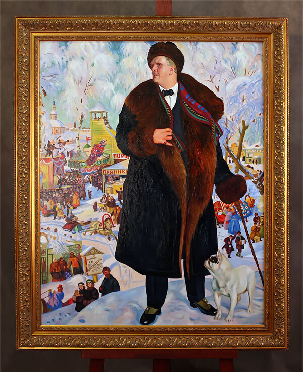 And the singer, and the actor, and whistled a fur coat! - Joke, Boris Kustodiev, Feodor Chaliapin