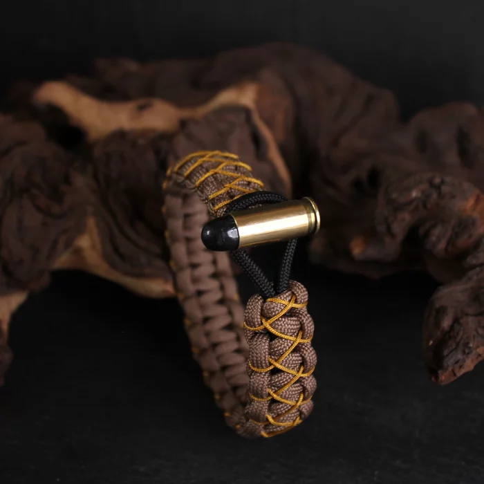 Bracelets with gun cases, part 3 - My, Handmade, Needlework without process, Hobby, With your own hands, Longpost, Accessories, Weapon casings, Decoration, Cartridges, A bracelet, Paracord, Friday tag is mine, Weaving, Caliber