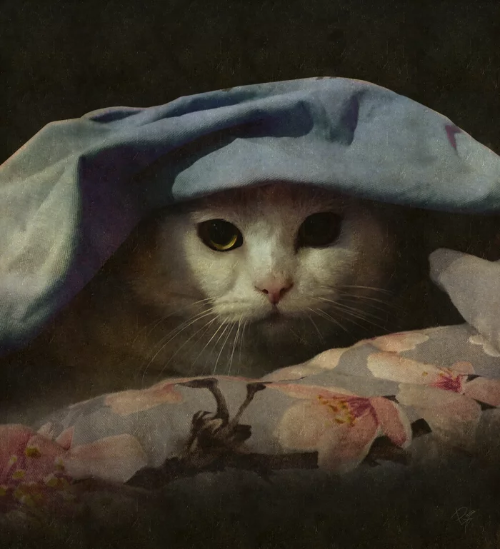 Friday Cotembrant - My, cat, Longpost, A week, Friday, Lex, Humor, Rembrandt, Art, Photoshop