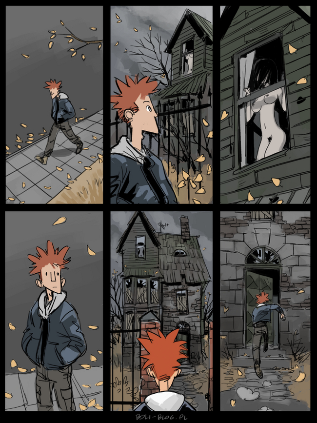 Damn old house - NSFW, Boli Blog, Halloween, an old house, Comics, GIF