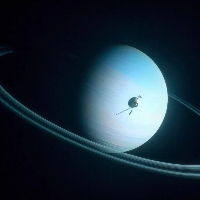 On January 24, 1986, the closest approach of the Voyager 2 apparatus to Uranus took place (81.5 thousand km) - Planet, Astronomy, Universe, Milky Way, Galaxy, Stars, Space, Voyager 2, Uranus, Planet Earth, Satellites