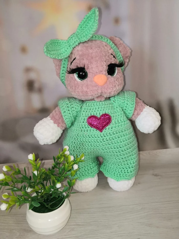 Kitty Tamara! - My, Amigurumi, Knitting, Crochet, Knitted toys, Soft toy, Cat family, Cat lovers, Small cats, Presents, New Year, 2023, Longpost