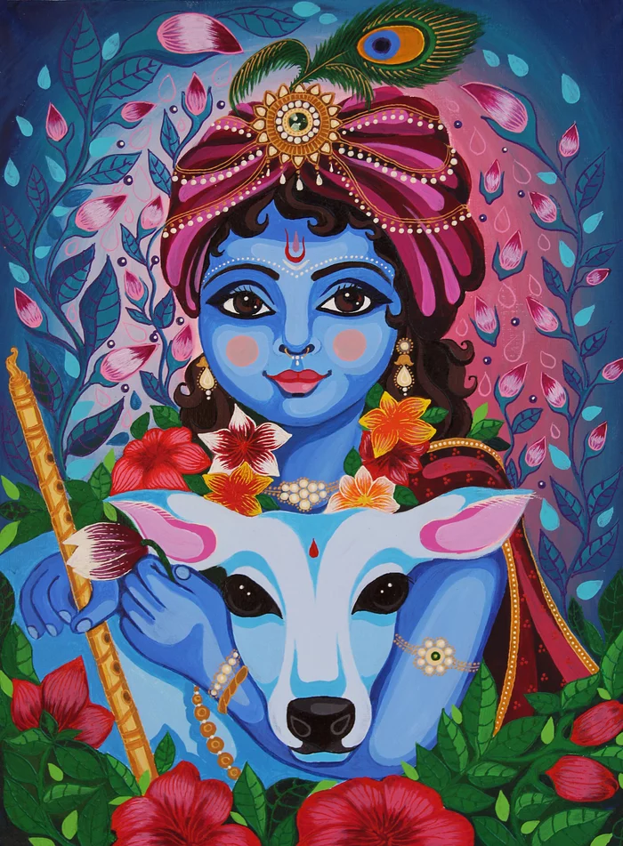 Little Krishna - My, Art, Artist, Modern Art, Painting, Oil painting, Krishna, Hare Krishnas, Hare Krishna, Consciousness