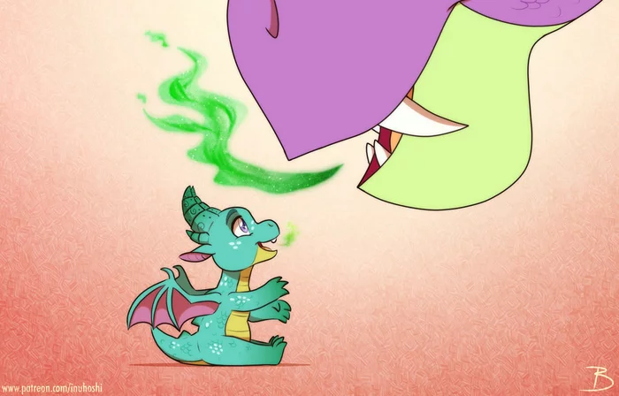 Dragon Magic - My little pony, Spike, Sparky Sparkeroni, Inuhoshi-To-Darkpen