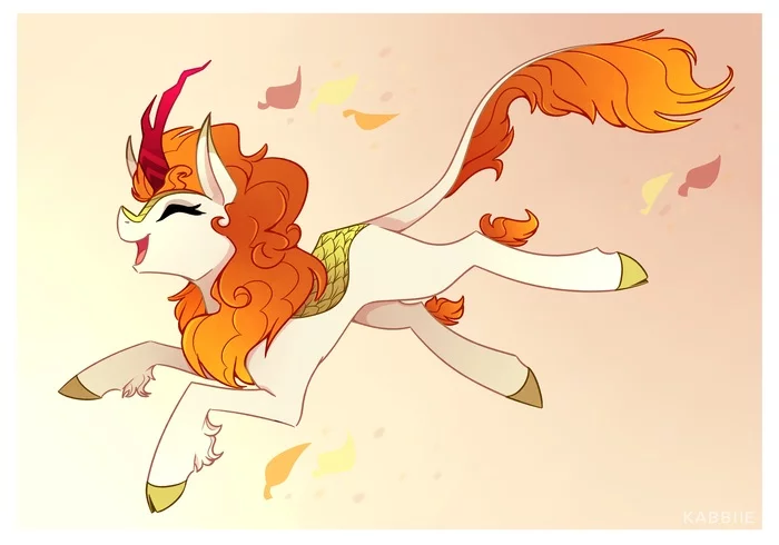 rejoices in autumn - My little pony, PonyArt, Autumn blaze, MLP Kirin