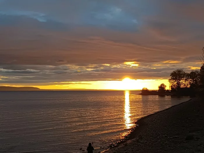 sad time - Nature, Mobile photography, Volga river, Tolyatti, Sunset