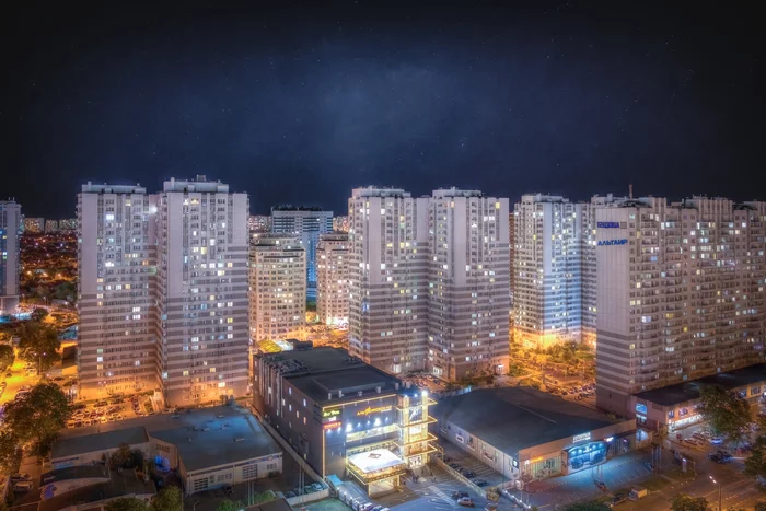 Another view from the balcony - Odessa 10/15/22 - My, Landscape, Sky, Town, Night city, Stars, Evening